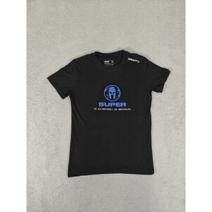 Spartan Race Super Finisher Shirt Womens Small Black Craft Obstacles OCR Tee New